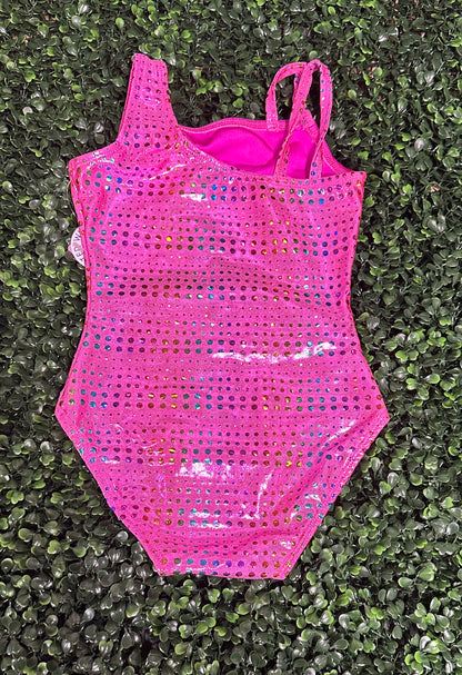 Pink Rainbow Dot Tank Leotard