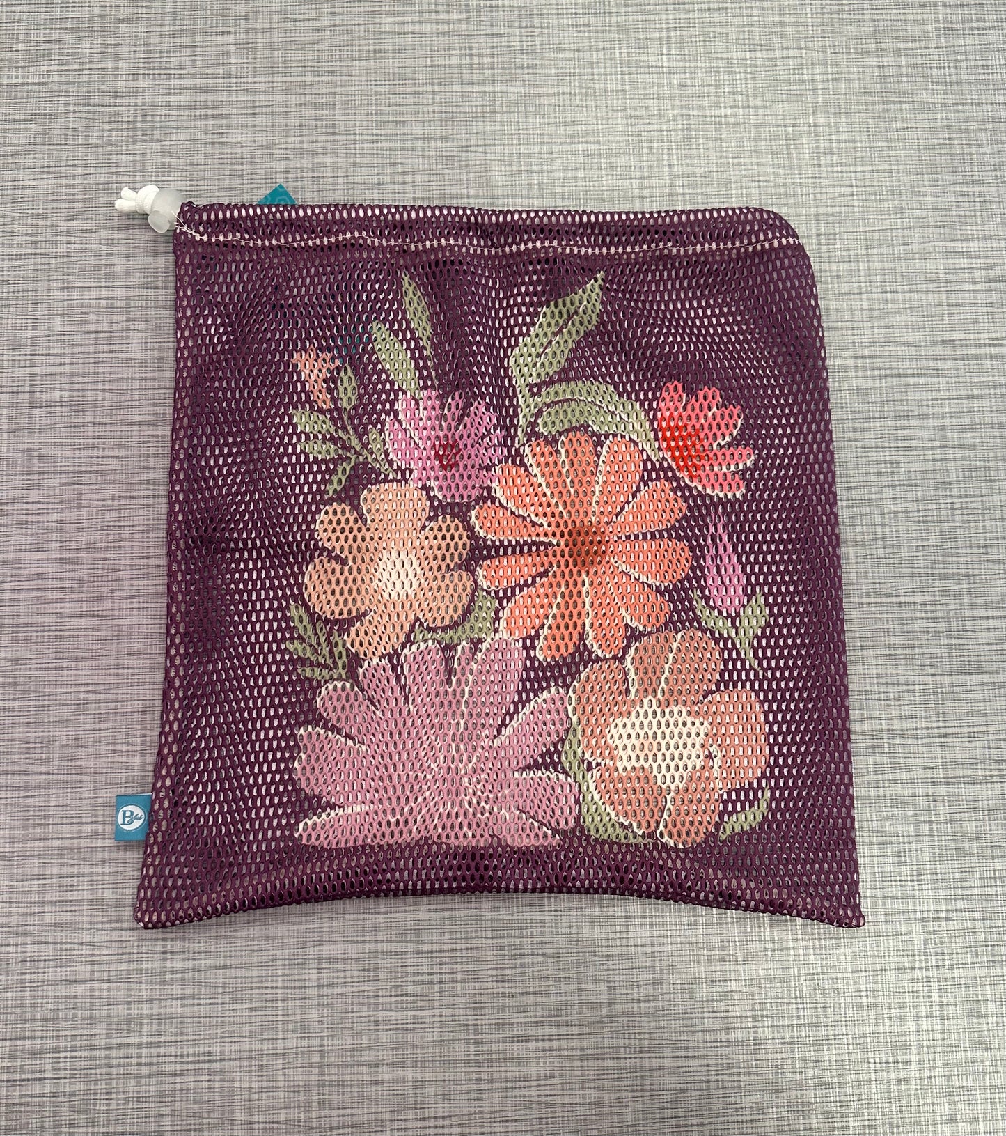 Floral Printed Mesh Pointe Shoe Bag