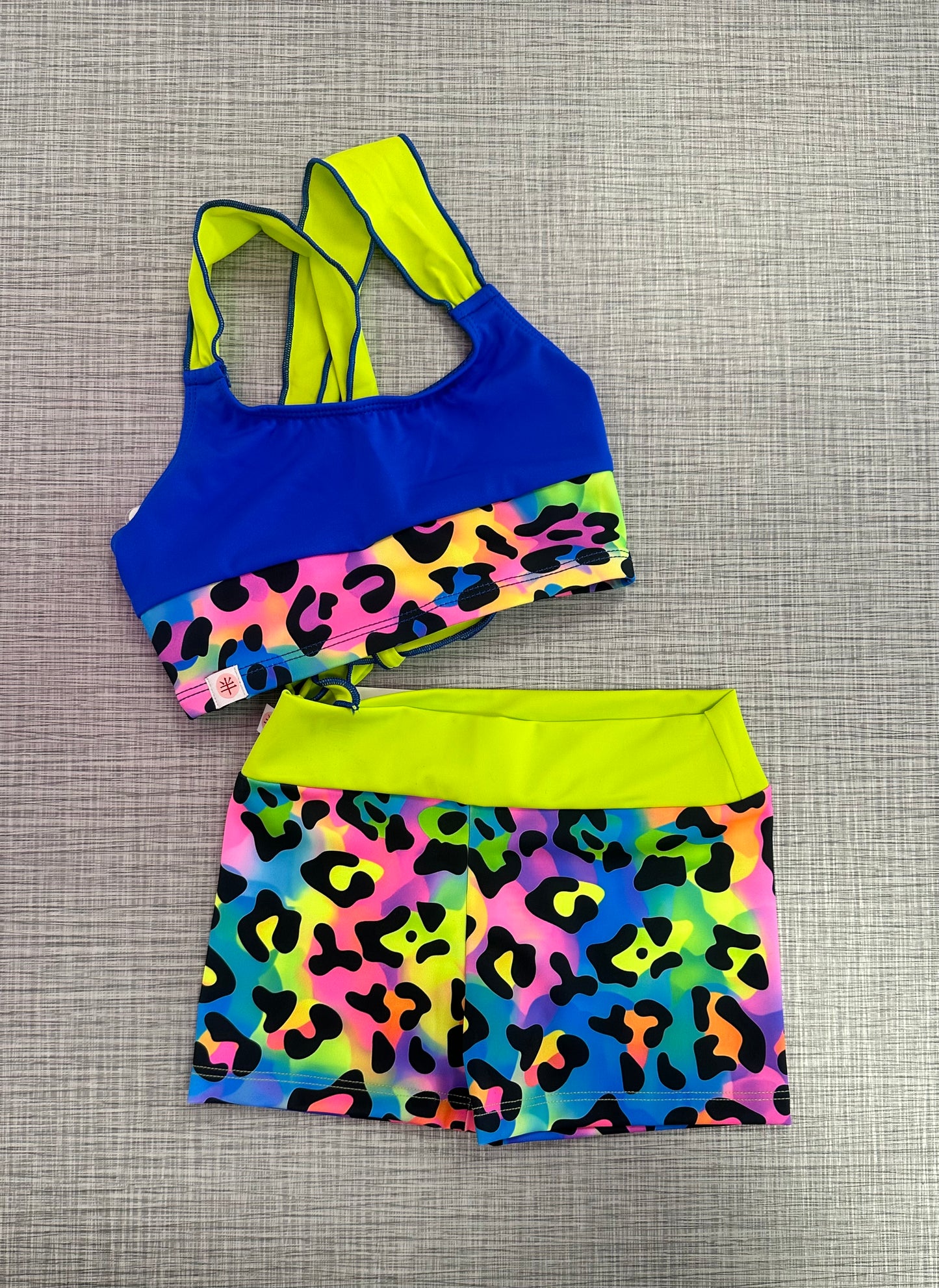 Demi Neon Jungle Tie Back Short Set