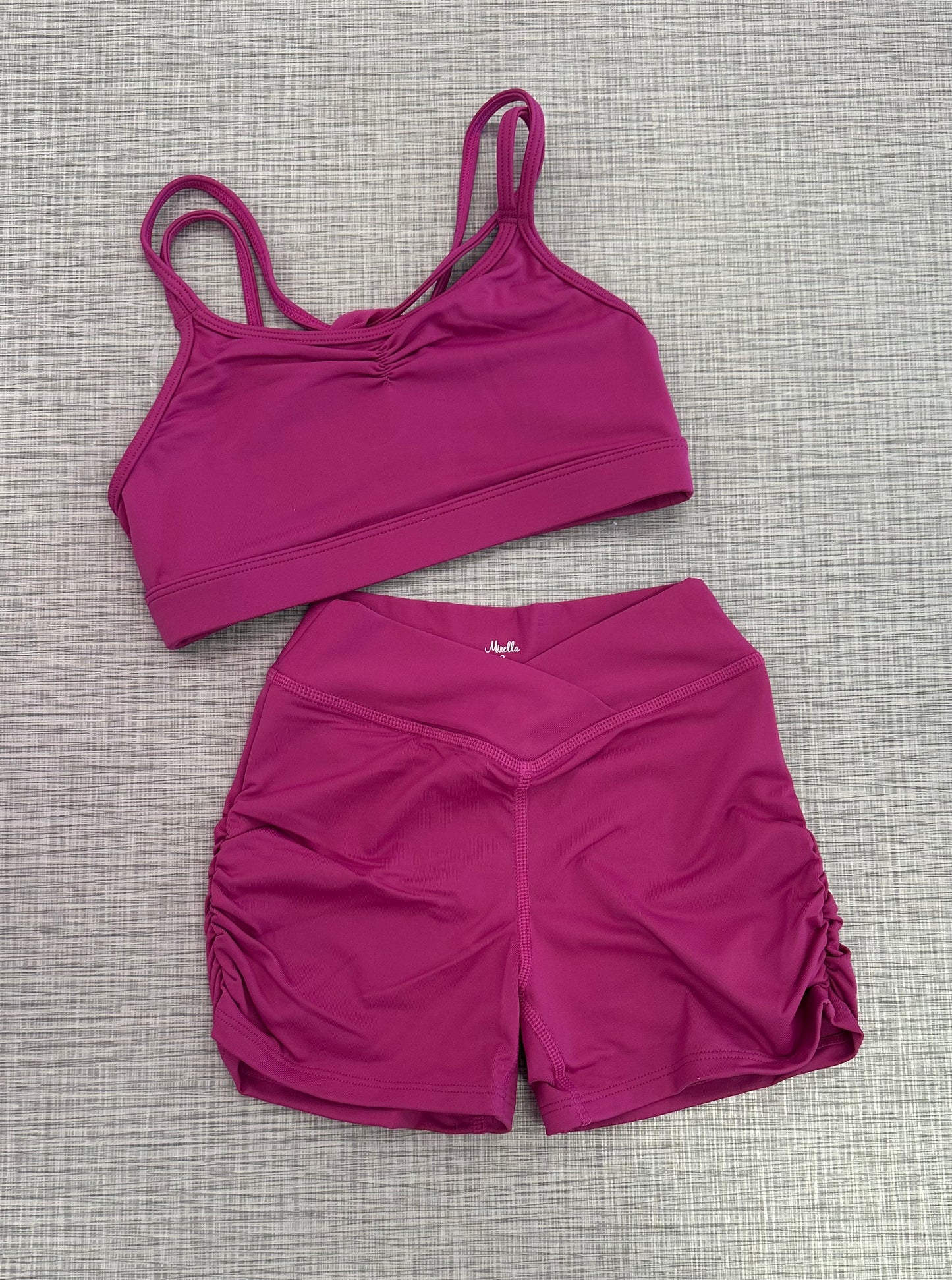 Strappy Back & Ruched Side Short Set