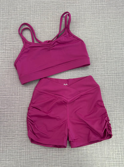 Strappy Back & Ruched Side Short Set