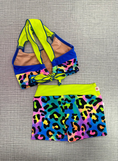 Demi Neon Jungle Tie Back Short Set