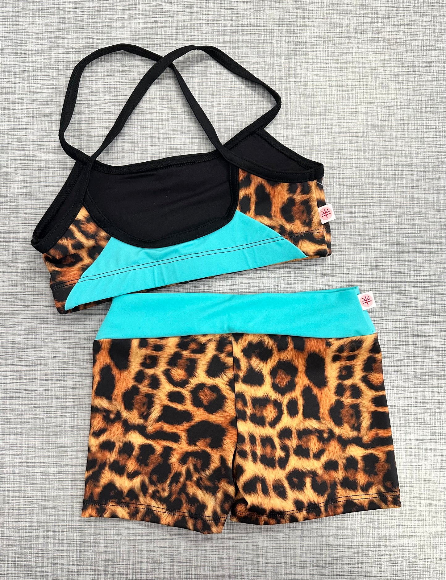 Demi Cheetah Bra Top & Short Set