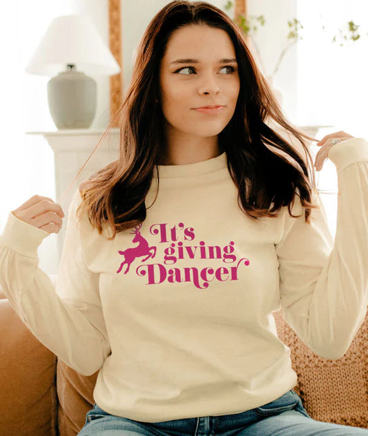 It's Giving Dancer Long Sleeve Tee AM