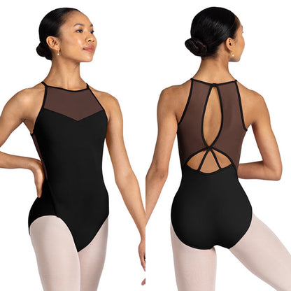 High Neck Open Back Detail Leotard #3317B