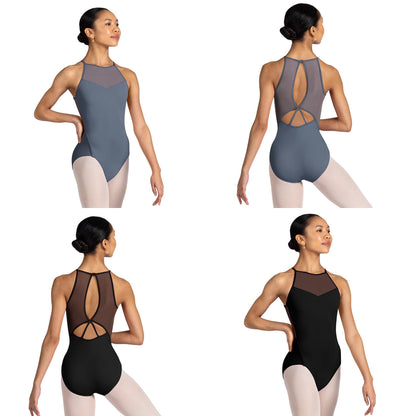 High Neck Open Back Detail Leotard #3317B