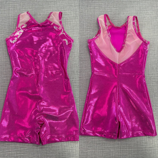 Metallic Pink Biketard
