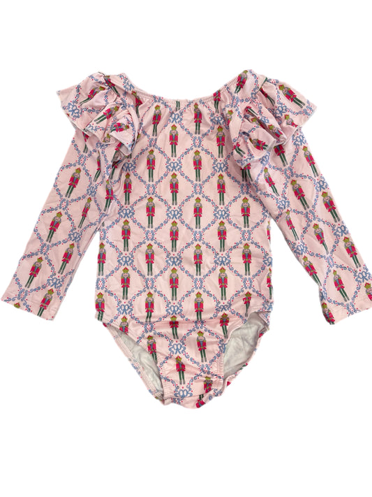 Pink Nutcracker Flutter Sleeve Leotard