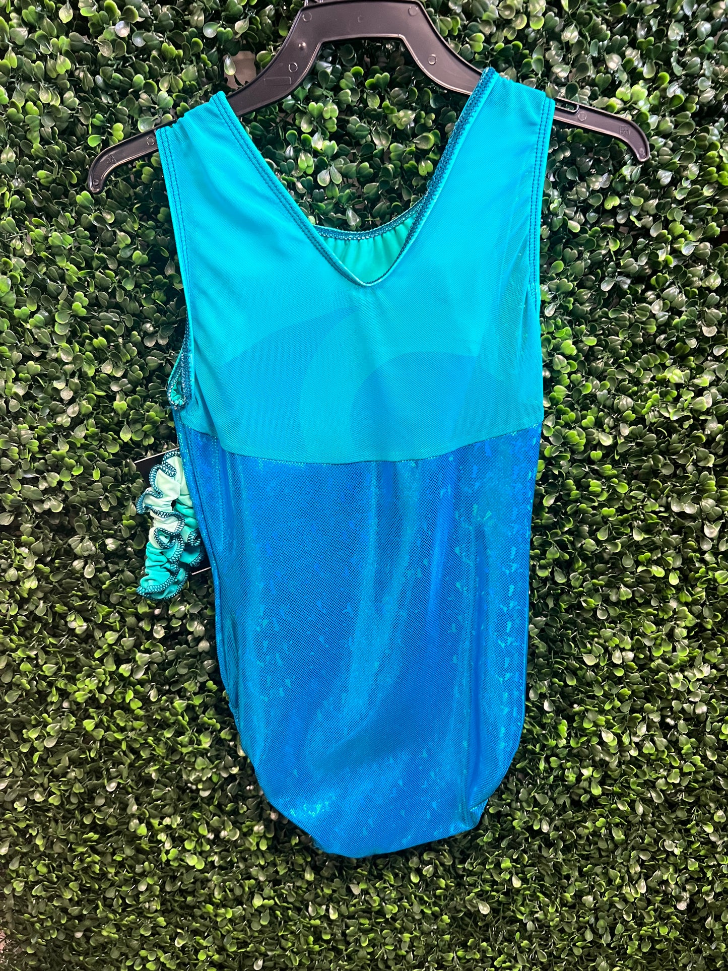 GK Aqua Tie Dye Leotard: Small Adult