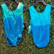 Load image into Gallery viewer, GK Aqua Tie Dye Leotard: Small Adult
