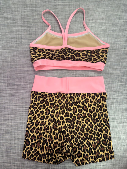 Pink Cheetah Short Set