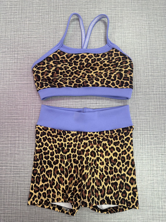 Periwinkle Cheetah Short Set