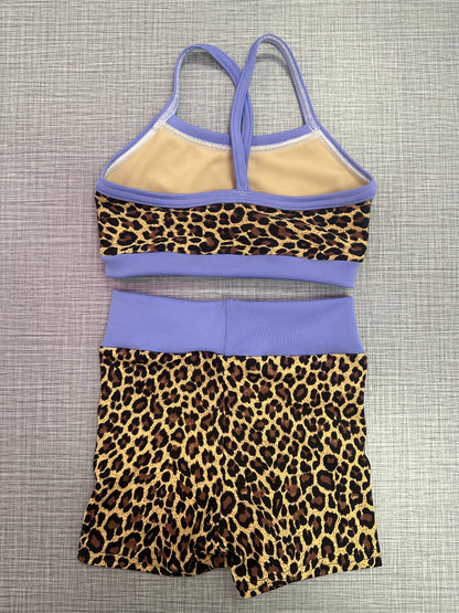 Periwinkle Cheetah Short Set
