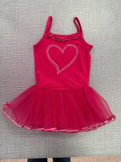 Rhinestone Heart Ballet Dress