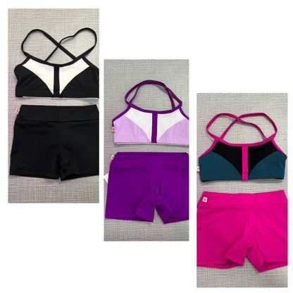Demi Bra Top & Solid Short Set *