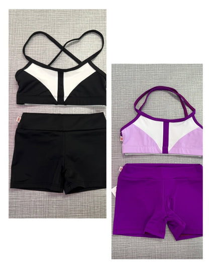 Demi Bra Top & Solid Short Set *