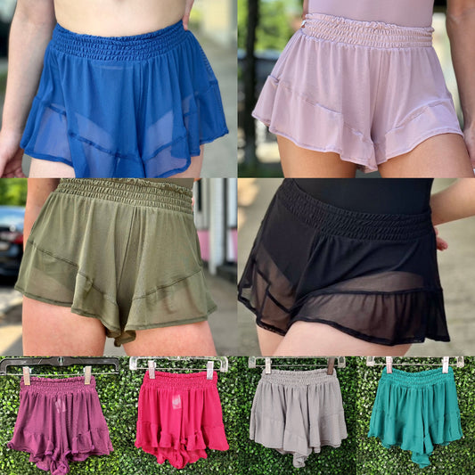 Ruffle Mesh Short #21412