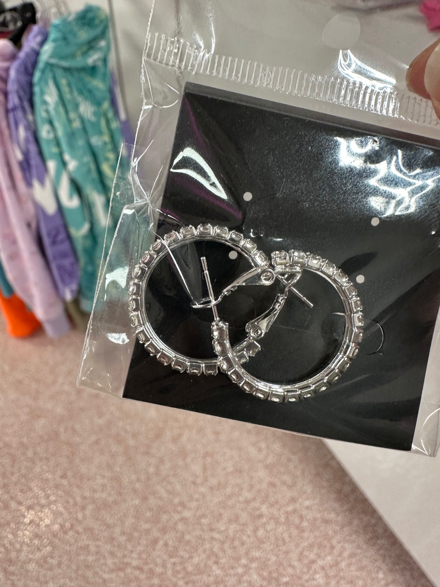 Crystal Hoop Earrings