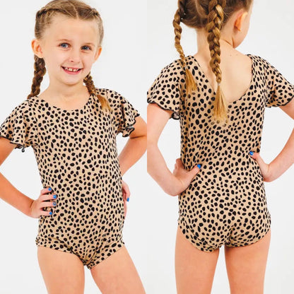 Tan Leopard Leotard