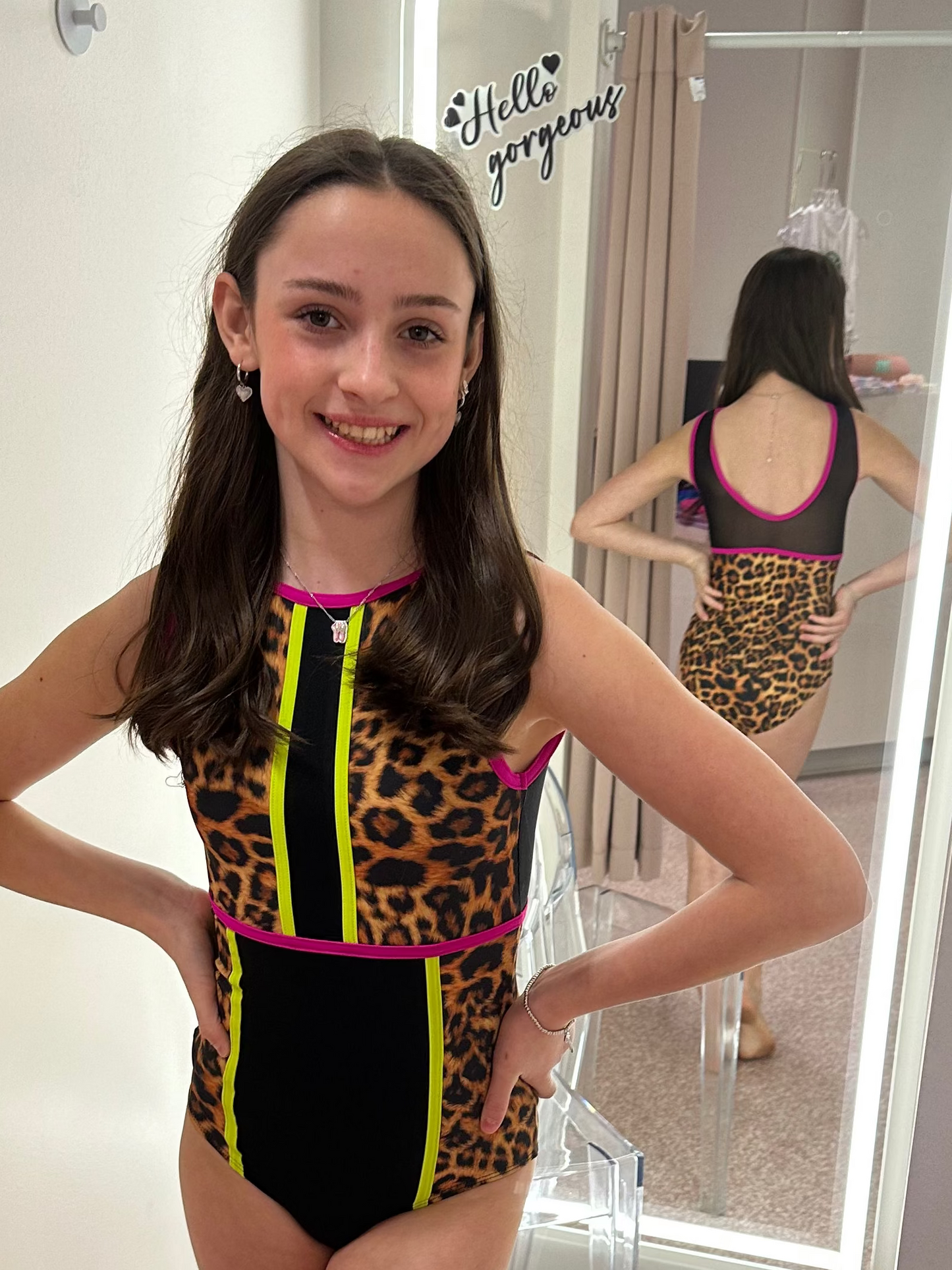 Custom Limited Edition Electric Cheetah Leotard