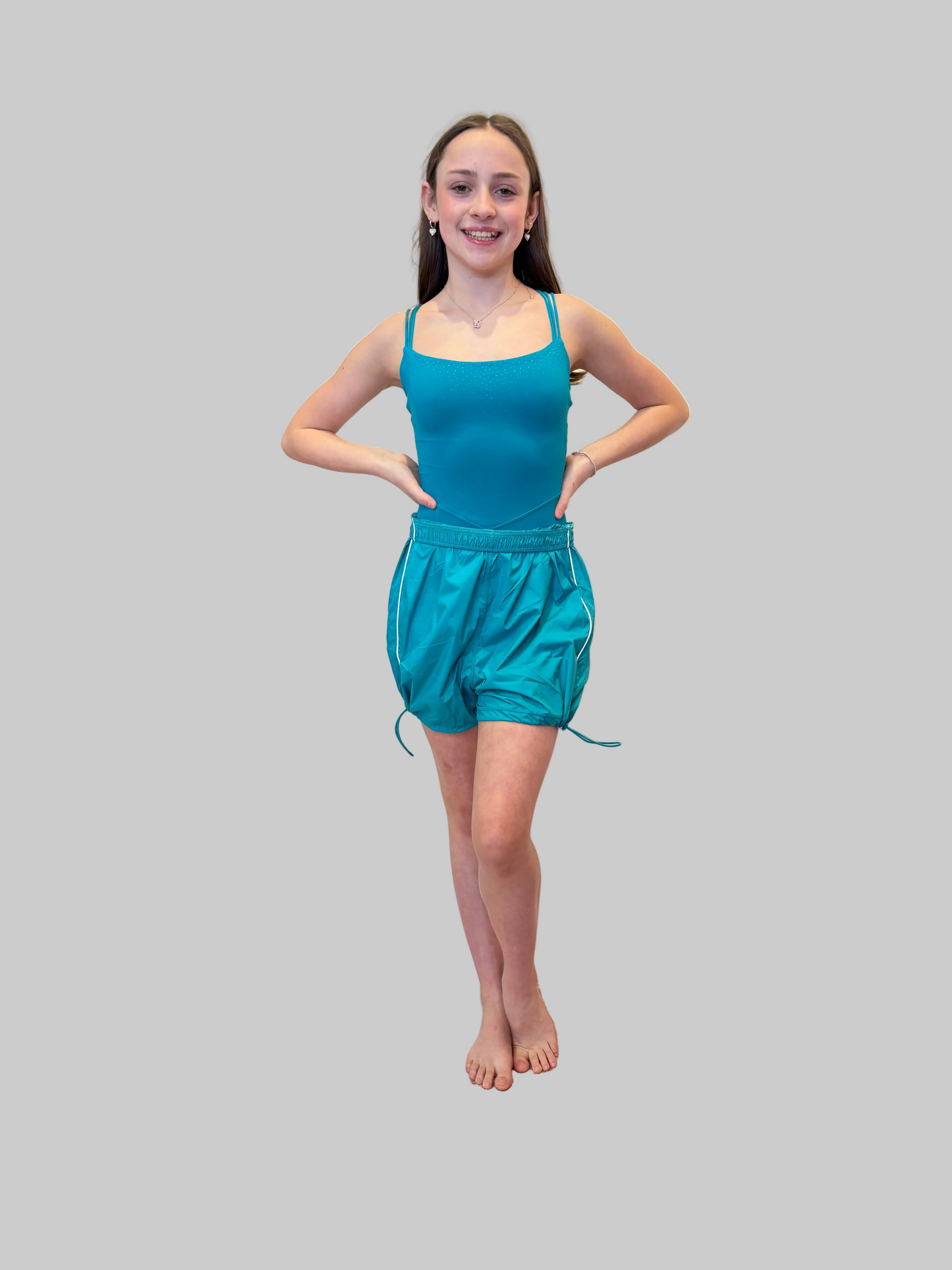 Celeste Cross Back Printed Leotard & Short Set