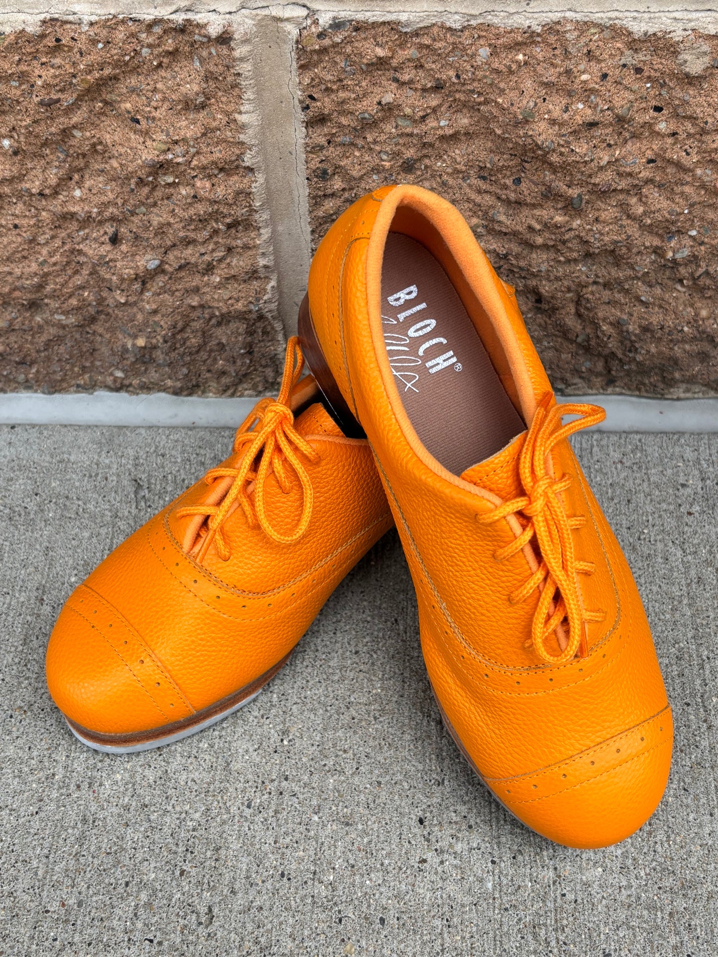 Women's Jason Samuels Smith Orange Leather Tap Shoes