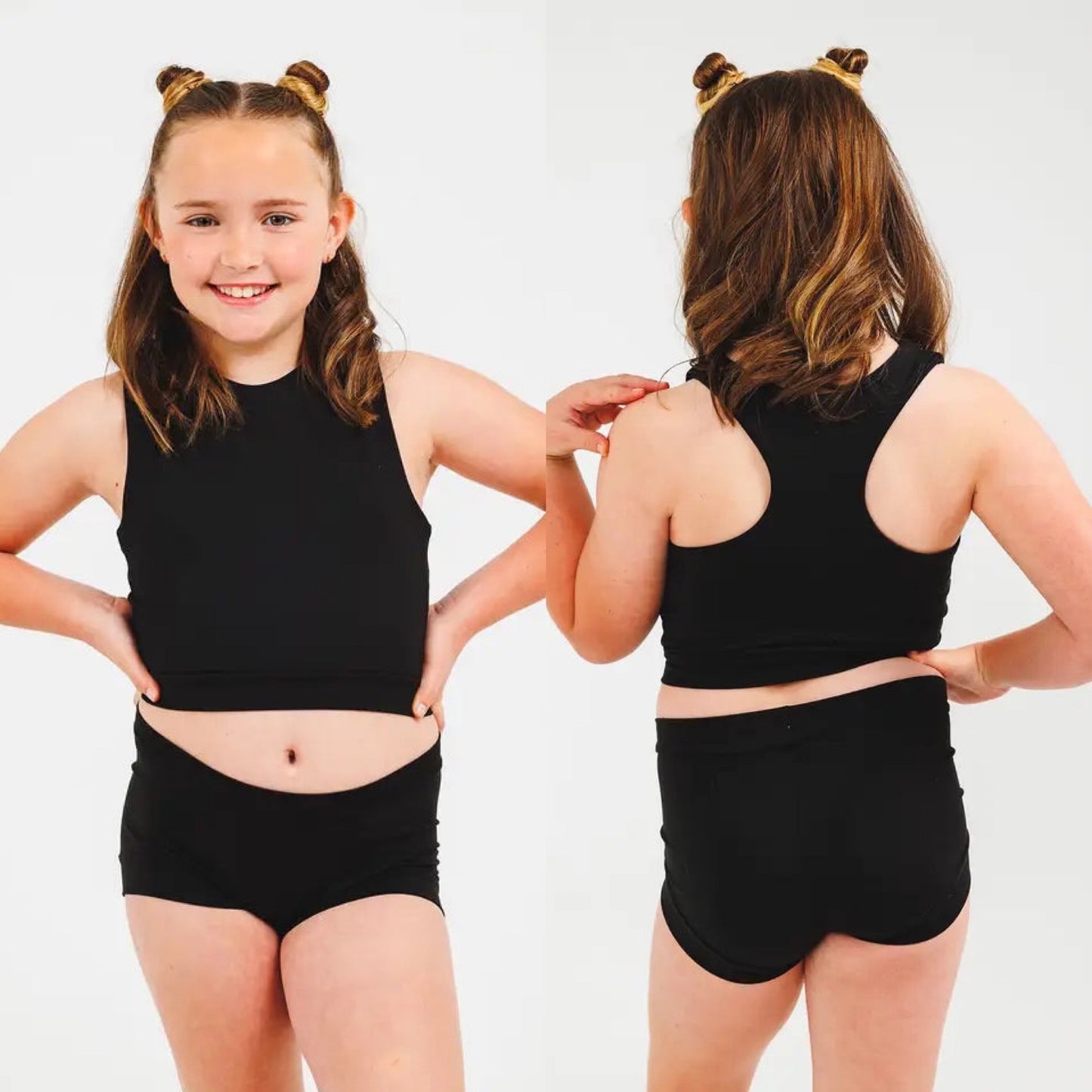 Soft 2 Piece Black Dance Set