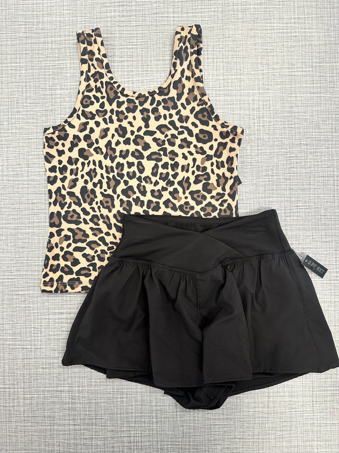 Cheetah Tank & Crossover Short Set