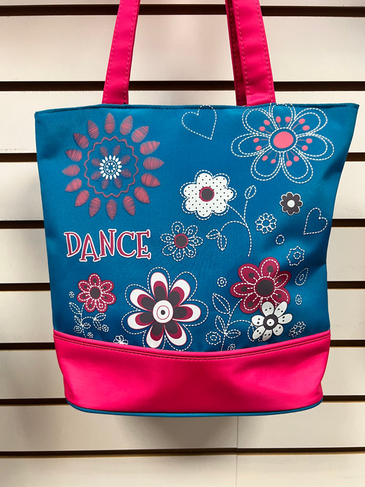 Hot Pink/Blue Floral Dance Tote