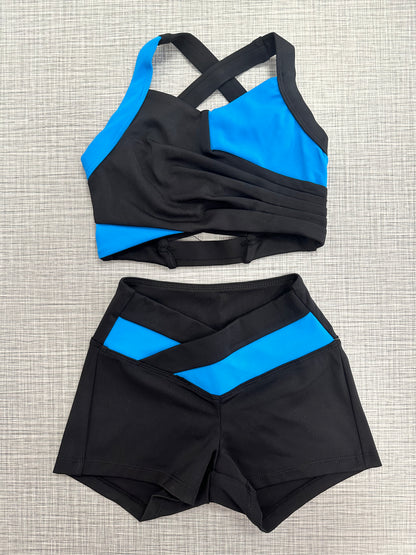 Color Block Short Set