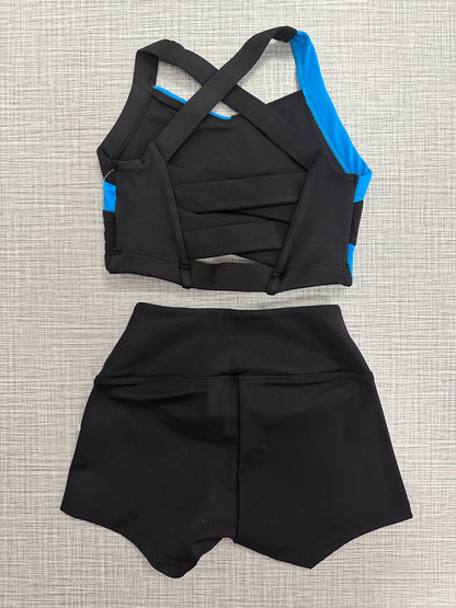 Color Block Short Set