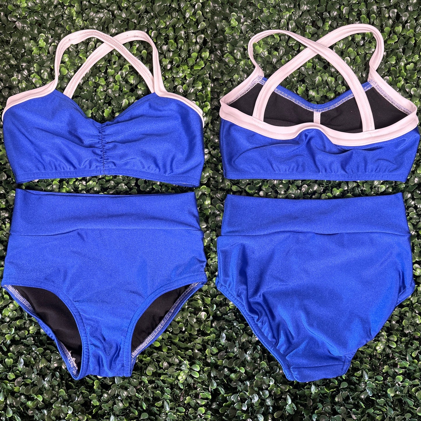 Royal Blue Pinch Front Brief Set