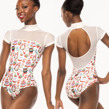 Load image into Gallery viewer, Eleve Elizabeth Cat Lady Christmas Leotard
