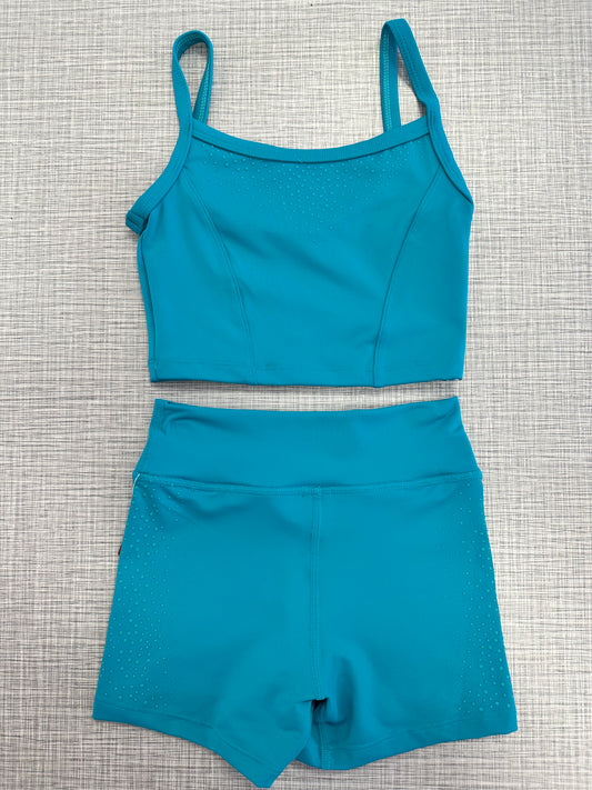 Printed Crop Top & Short Set
