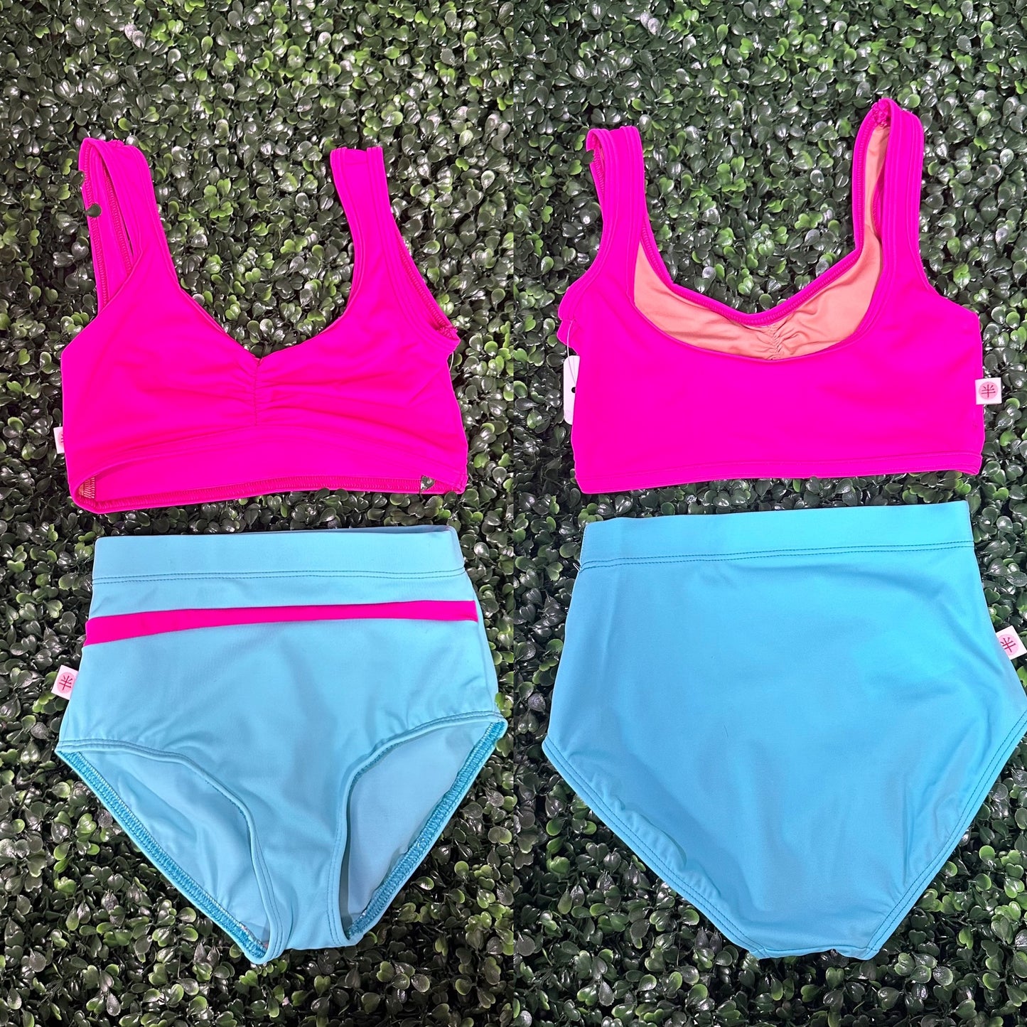 Pinch Front Bra Top & Brief Set