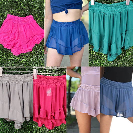 Ruffle Mesh Short #21412