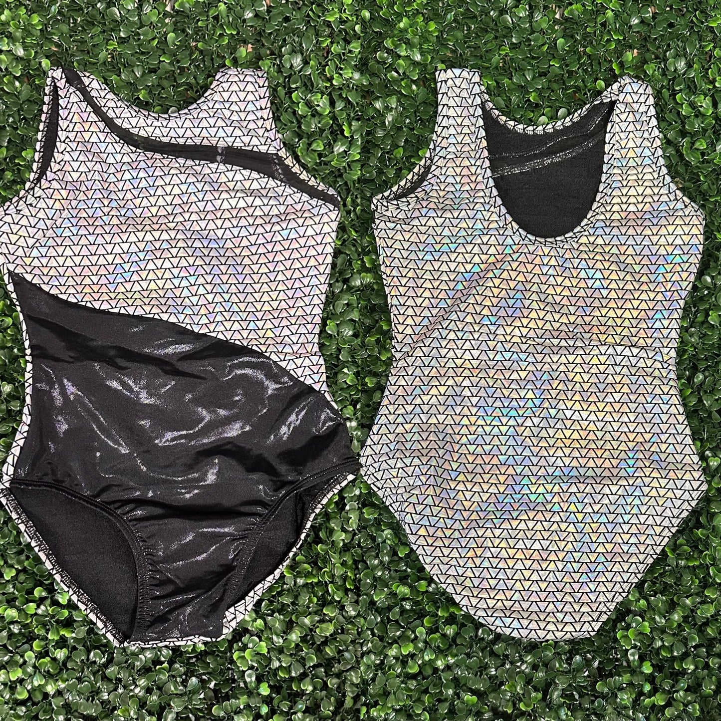 Mesh Triangle Pattern Leotard