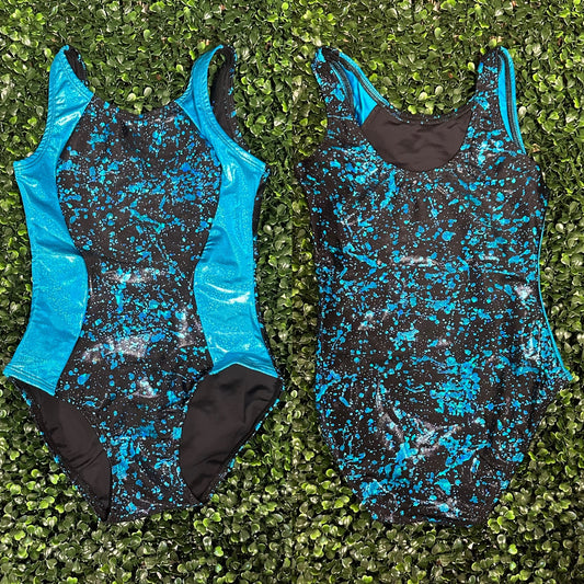 Turquoise Curved Side Leotard