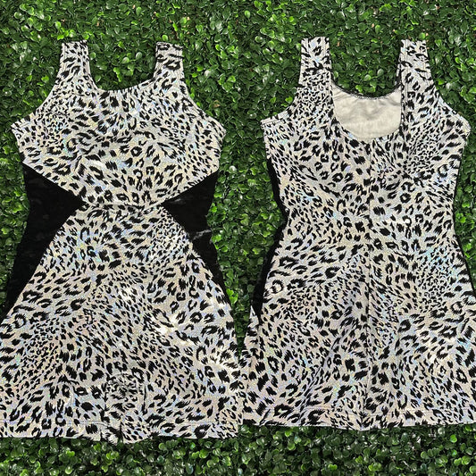 Black Velvet Leopard Biketard