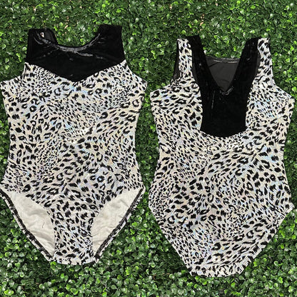 Black Velvet Leopard Leotard