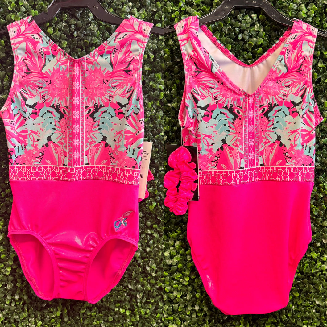 GK Pink Hope and Happiness Leotard: Child Large