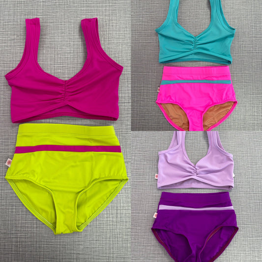 Pinch Front Bra Top & Brief Set