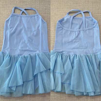 Cami X-Back Mesh Skirt Leotard