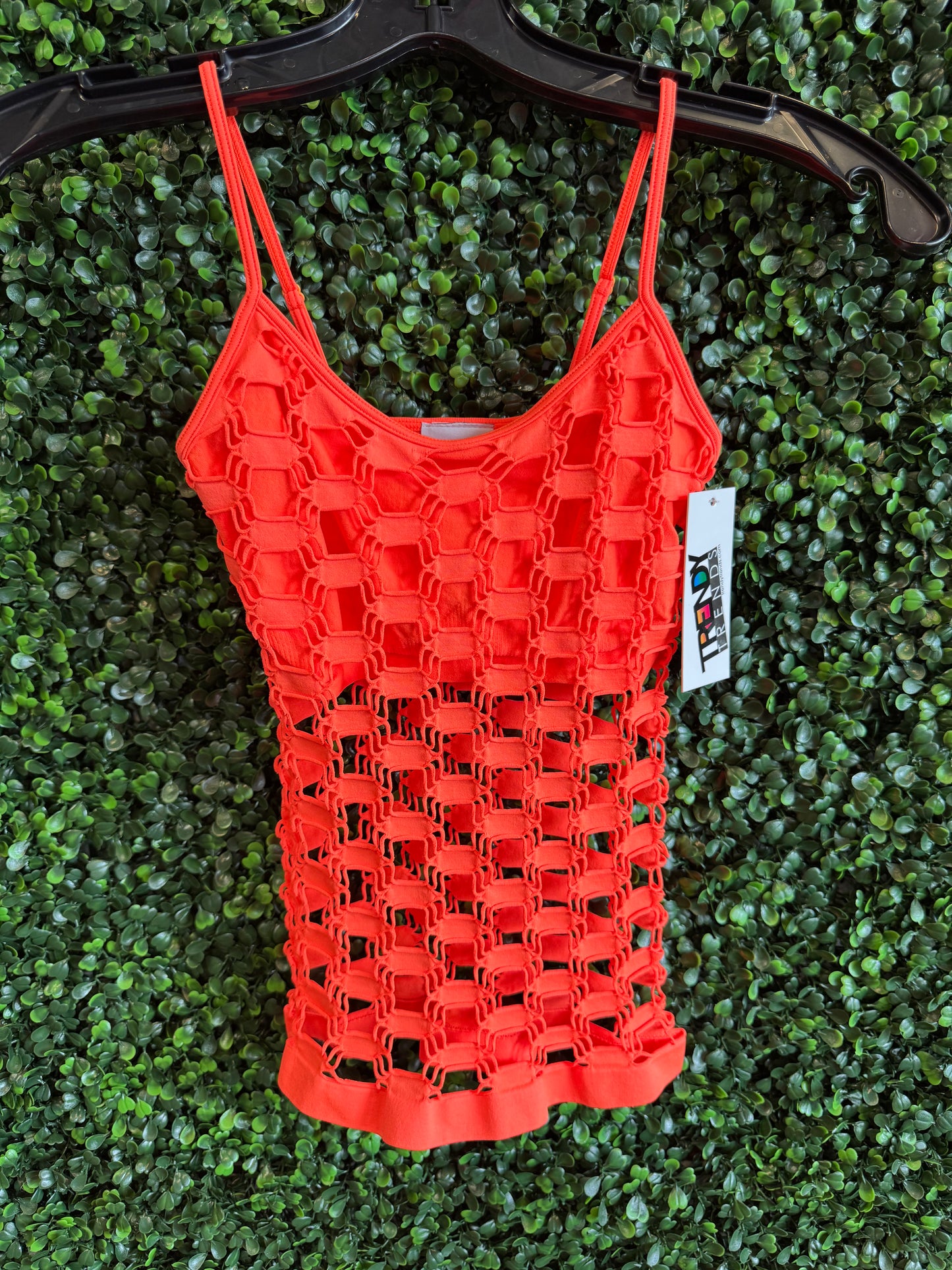 Neon Orange Adjustable Strap Tank