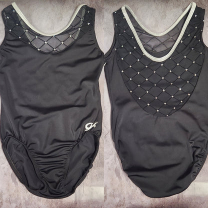 GK Black Sparkle Leotard: Adult Small