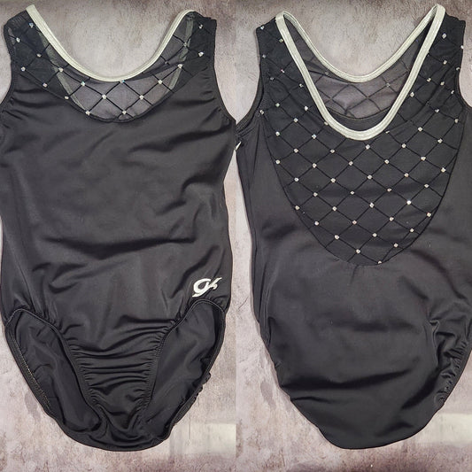 GK Black Sparkle Leotard: Adult Small