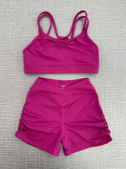 Strappy Back & Ruched Side Short Set
