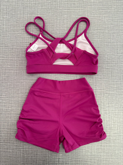 Strappy Back & Ruched Side Short Set