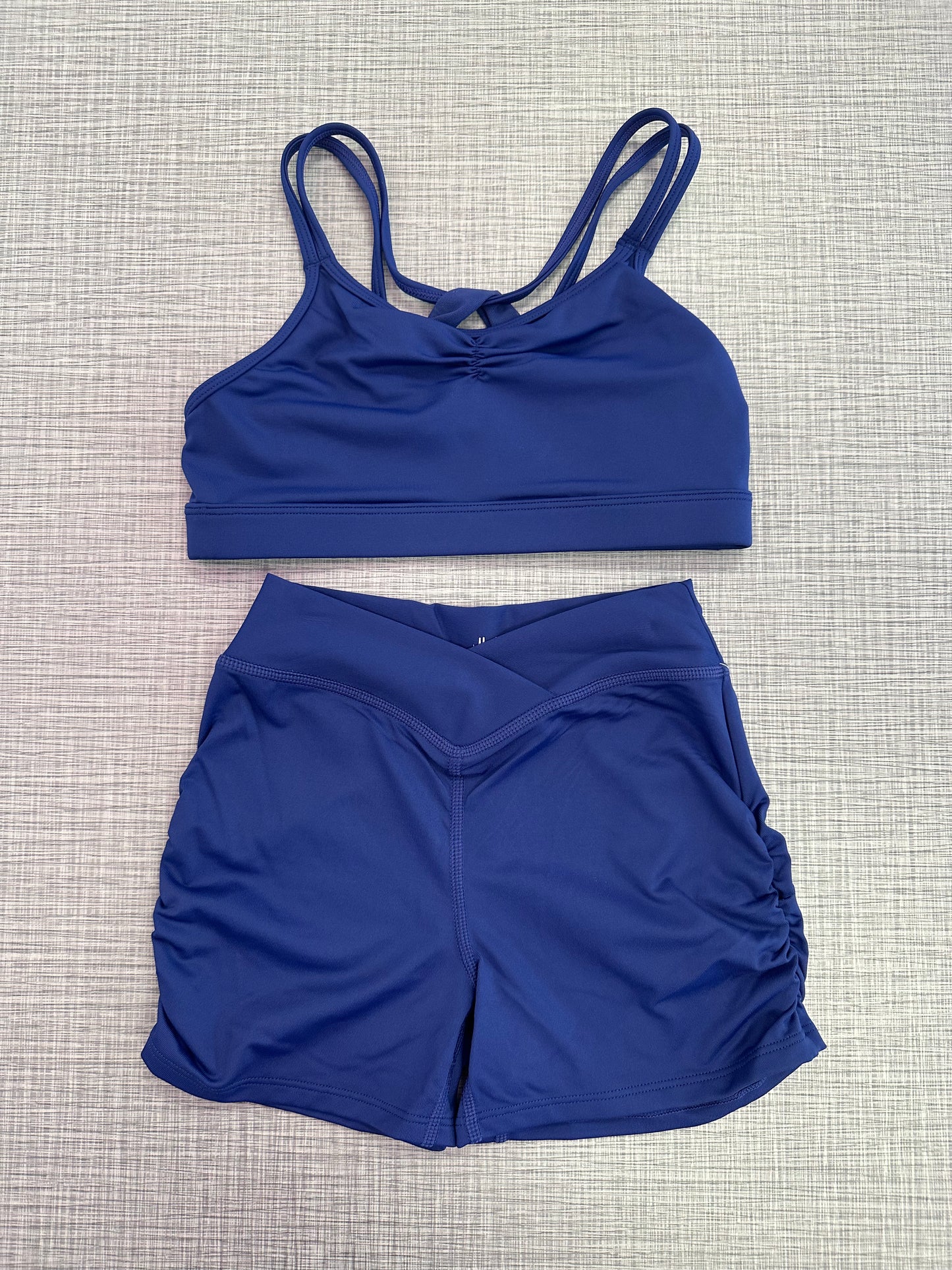 Strappy Back & Ruched Side Short Set