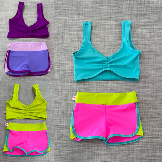 Demi Pinch Front Top & Training Short Set